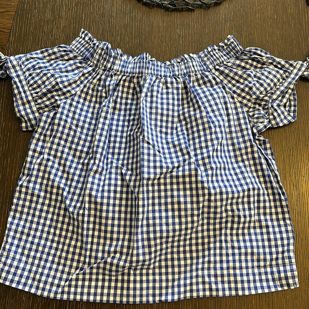 J. Crew women’s gingham blouse
